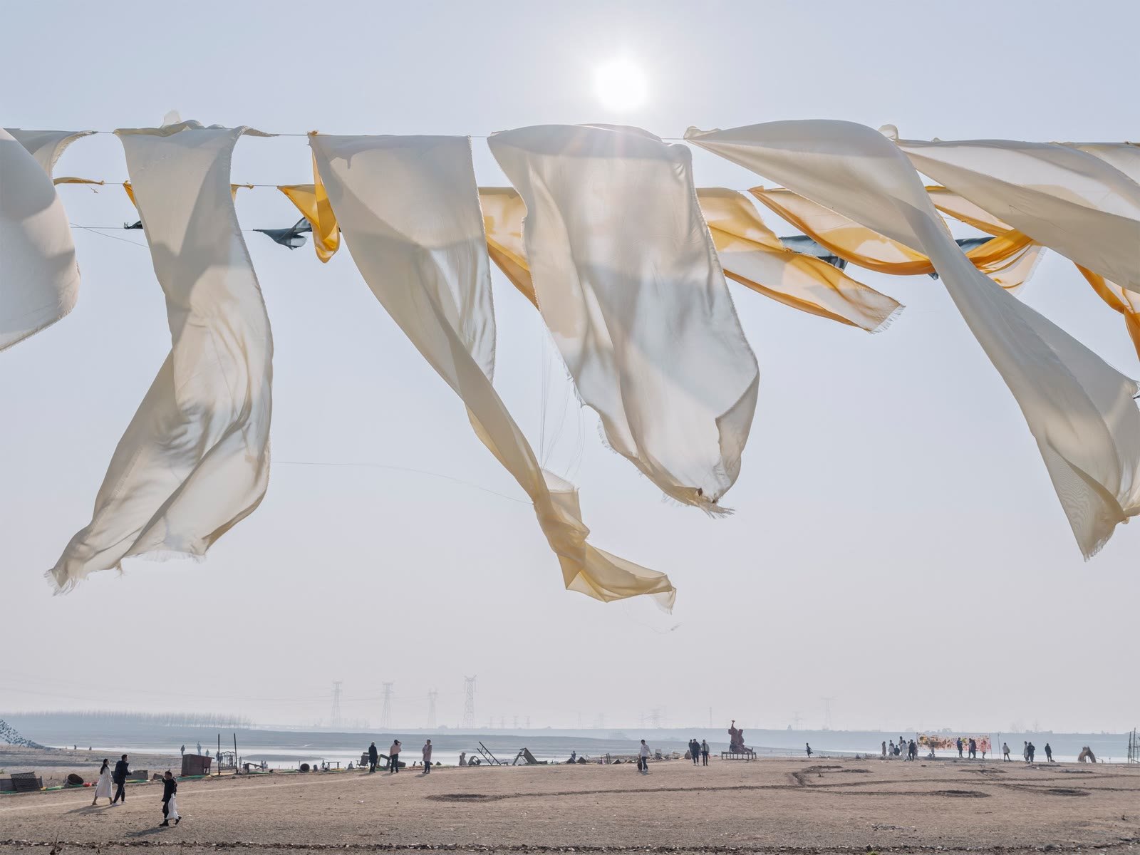 Maheshwari textile drying after dyeing